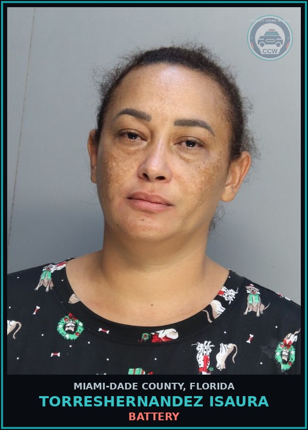 Booking mugshot of TORRESHERNANDEZ ISAURA in Miami-Dade County