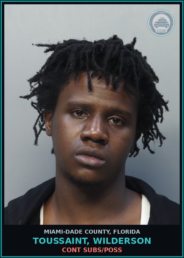 Booking mugshot of TOUSSAINT, WILDERSON in Miami-Dade County