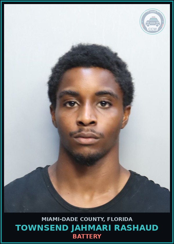 Booking mugshot of TOWNSEND JAHMARI  RASHAUD in Miami-Dade County
