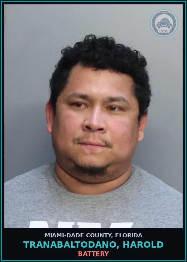 Booking mugshot of TRANABALTODANO, HAROLD in Miami-Dade County