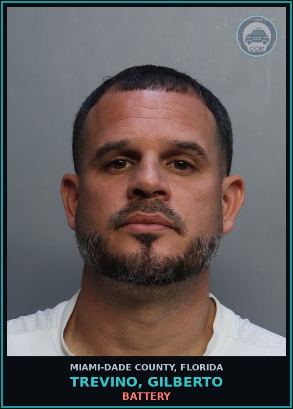 Booking mugshot of TREVINO, GILBERTO in Miami-Dade County