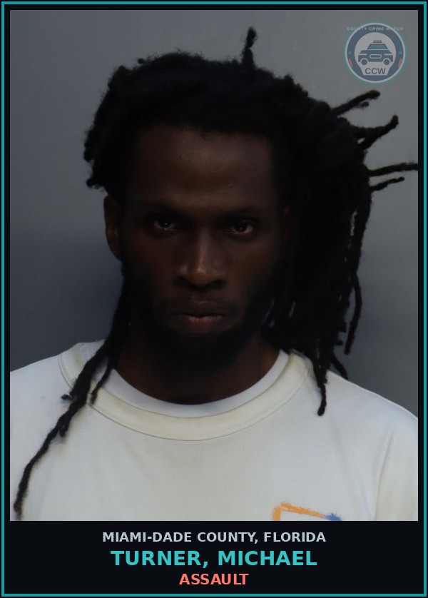 Booking mugshot of TURNER, MICHAEL in Miami-Dade County