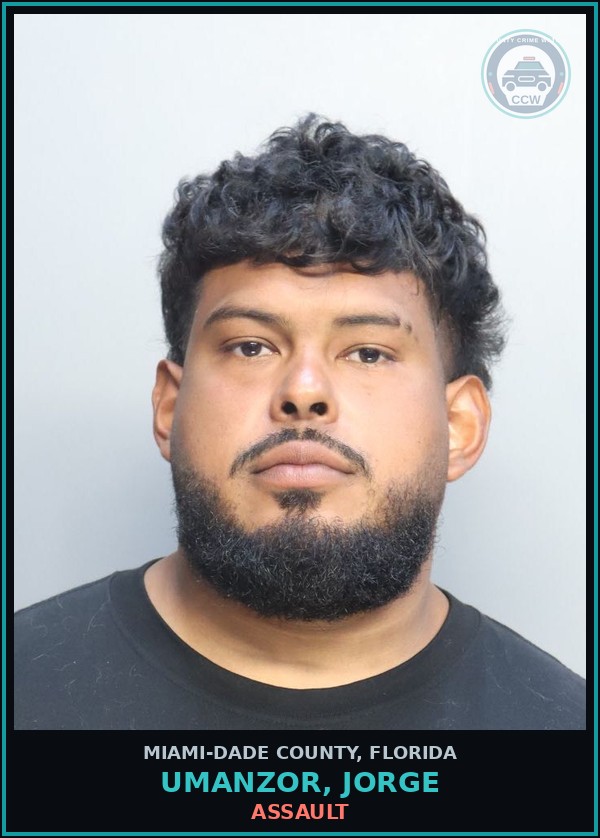 Booking mugshot of UMANZOR, JORGE in Miami-Dade County
