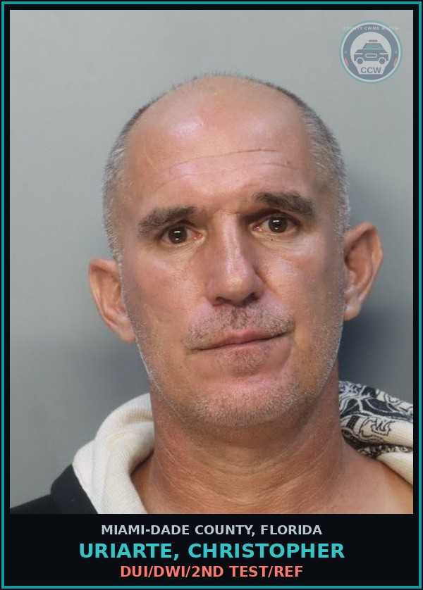Booking mugshot of URIARTE, CHRISTOPHER in Miami-Dade County