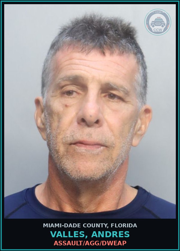 Booking mugshot of VALLES, ANDRES in Miami-Dade County