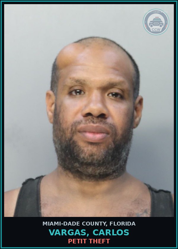 Booking mugshot of VARGAS, CARLOS in Miami-Dade County