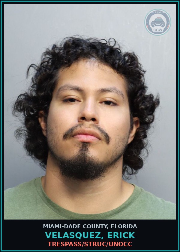Booking mugshot of VELASQUEZ, ERICK in Miami-Dade County