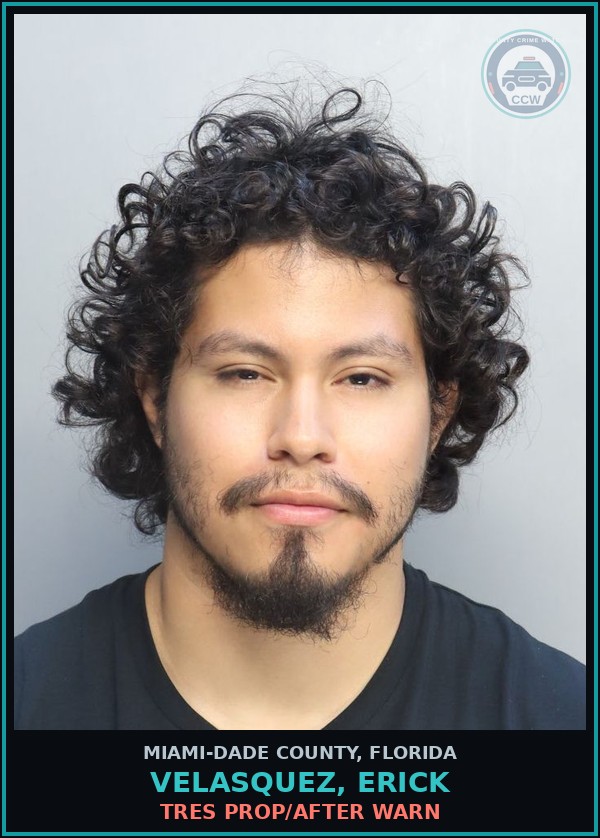 Booking mugshot of VELASQUEZ, ERICK in Miami-Dade County