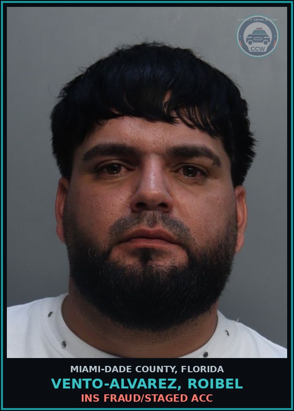 Booking mugshot of VENTO-ALVAREZ, ROIBEL in Miami-Dade County
