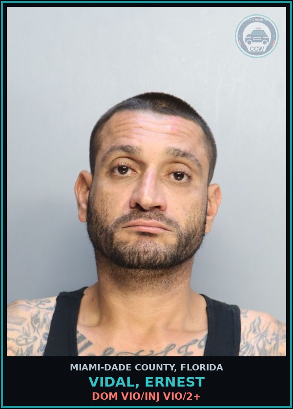 Booking mugshot of VIDAL, ERNEST in Miami-Dade County