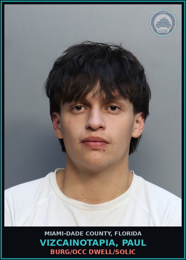 Booking mugshot of VIZCAINOTAPIA, PAUL in Miami-Dade County