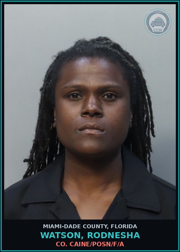 Booking mugshot of WATSON, RODNESHA in Miami-Dade County
