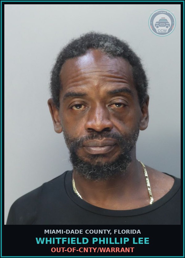 Booking mugshot of WHITFIELD PHILLIP  LEE in Miami-Dade County
