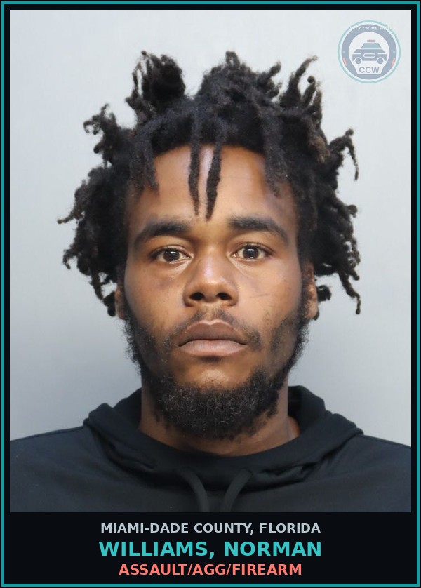 Booking mugshot of WILLIAMS, NORMAN in Miami-Dade County