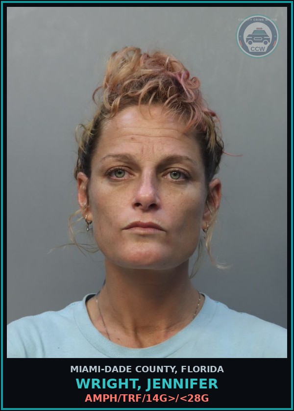 Booking mugshot of WRIGHT, JENNIFER in Miami-Dade County