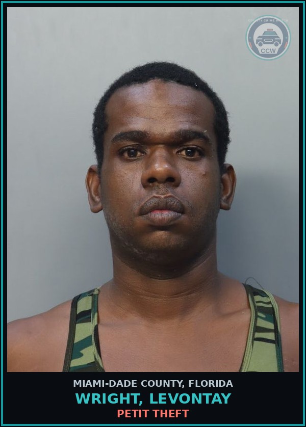 Booking mugshot of WRIGHT, LEVONTAY in Miami-Dade County