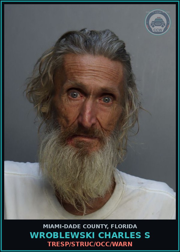 Booking mugshot of WROBLEWSKI CHARLES  S in Miami-Dade County