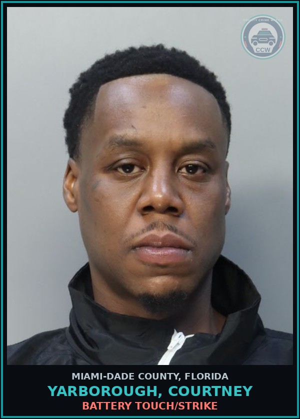 Booking mugshot of YARBOROUGH, COURTNEY in Miami-Dade County