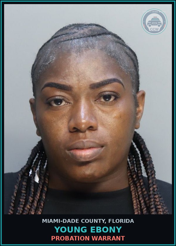Booking mugshot of YOUNG EBONY in Miami-Dade County