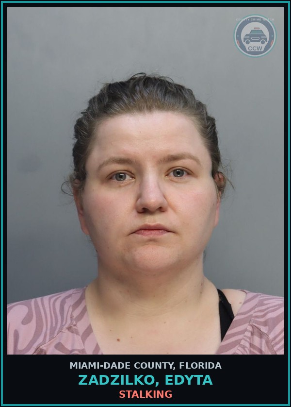 Booking mugshot of ZADZILKO, EDYTA in Miami-Dade County