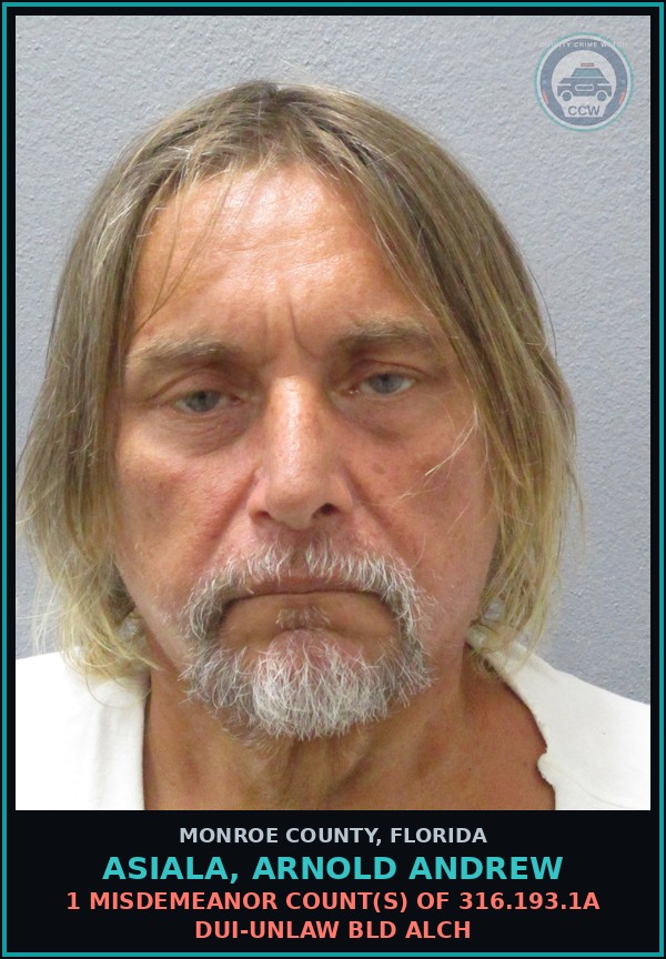 Booking mugshot of ASIALA, ARNOLD ANDREW in Monroe County