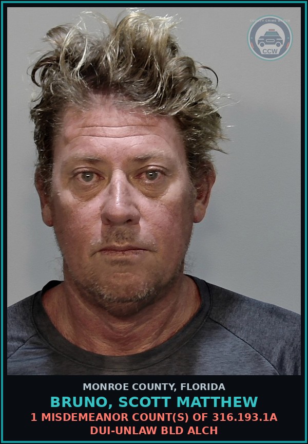 Booking mugshot of BRUNO, SCOTT MATTHEW in Monroe County