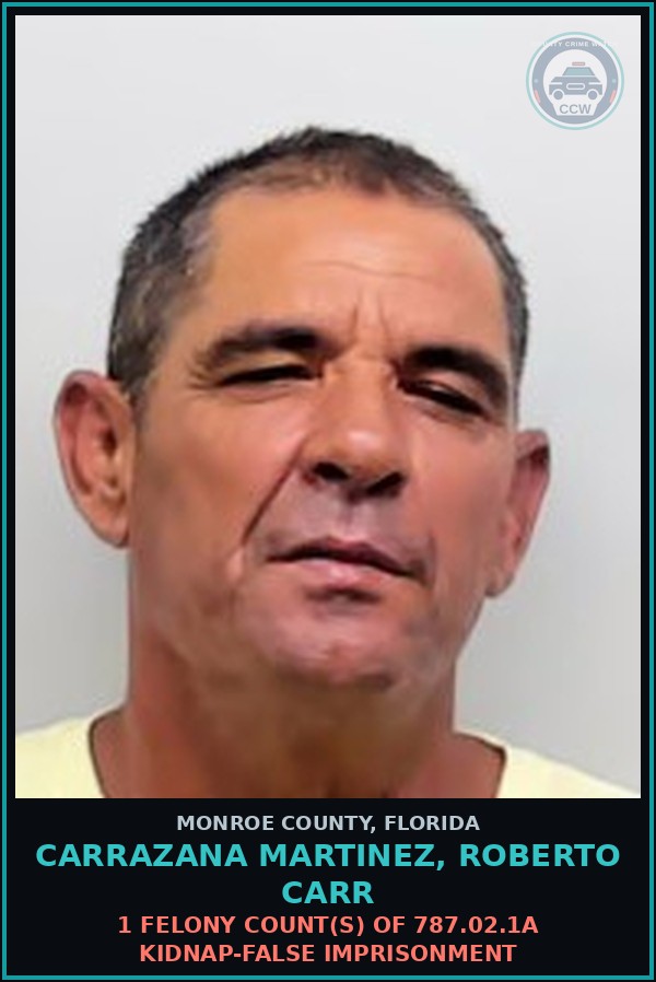 Booking mugshot of CARRAZANA MARTINEZ, ROBERTO CARR in Monroe County