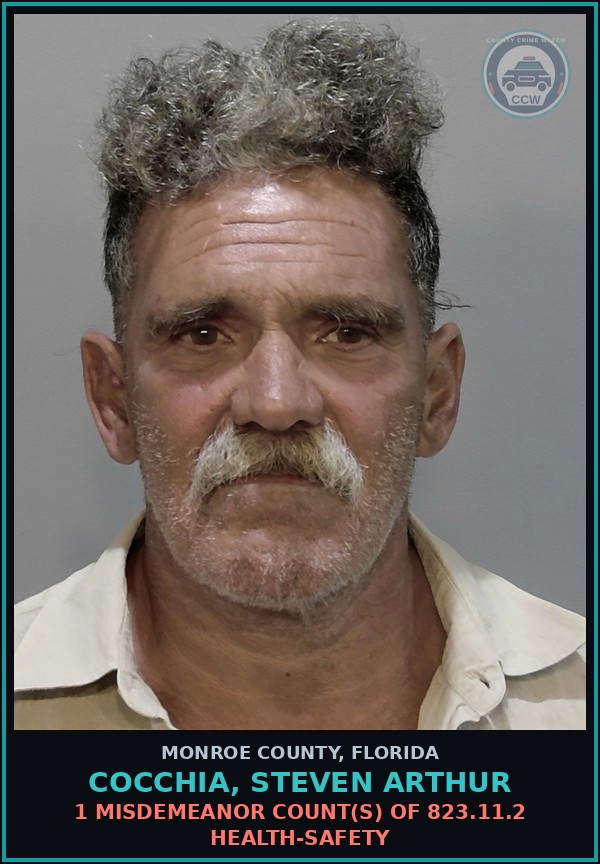 Booking mugshot of COCCHIA, STEVEN ARTHUR in Monroe County