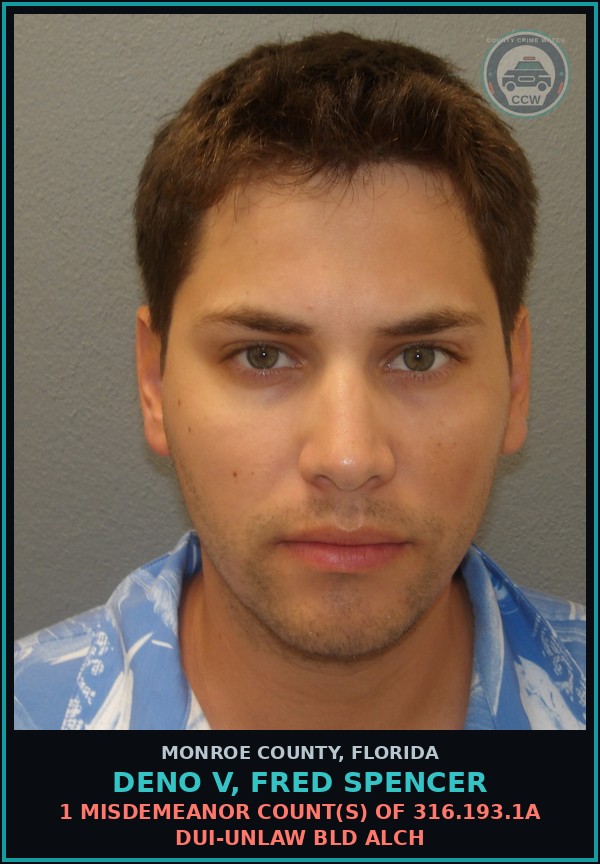Booking mugshot of DENO V, FRED SPENCER in Monroe County