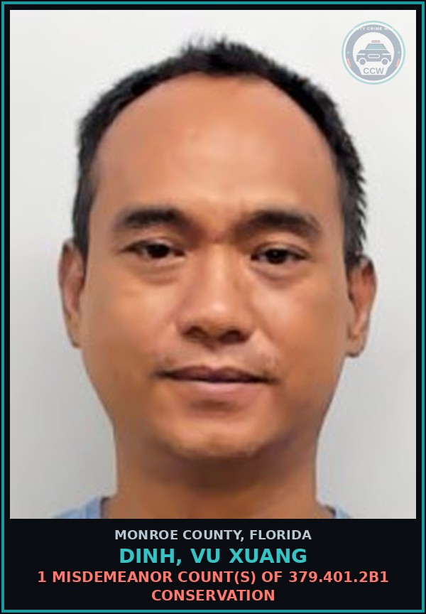 Booking mugshot of DINH, VU XUANG in Monroe County