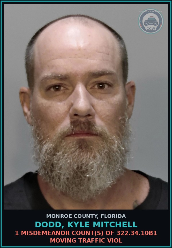 Booking mugshot of DODD, KYLE MITCHELL in Monroe County