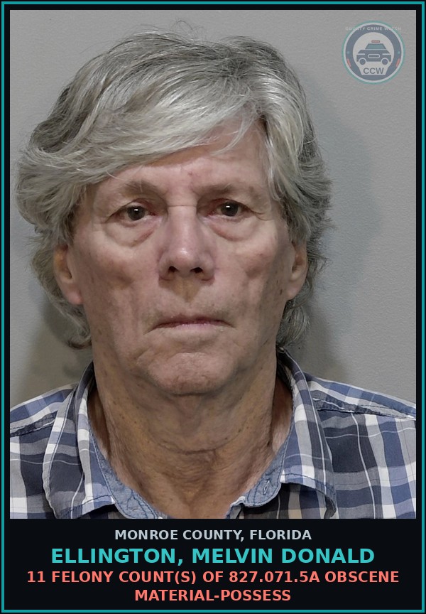 Booking mugshot of ELLINGTON, MELVIN DONALD in Monroe County