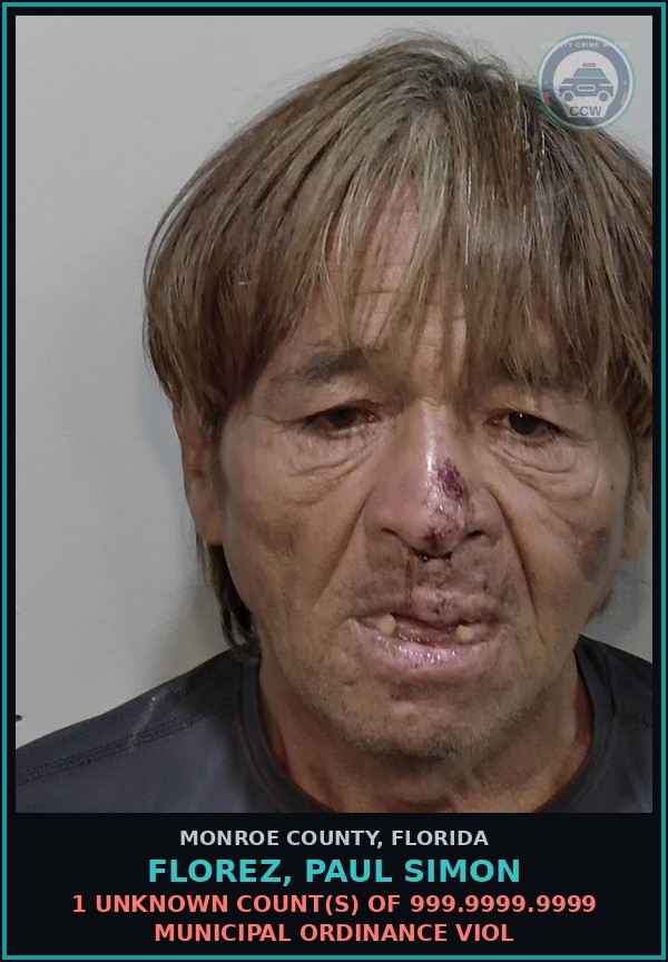 Booking mugshot of FLOREZ, PAUL SIMON in Monroe County