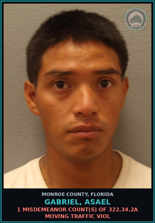 Booking mugshot of GABRIEL, ASAEL in Monroe County