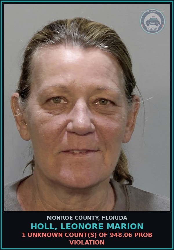 Booking mugshot of HOLL, LEONORE MARION in Monroe County
