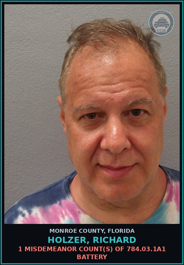 Booking mugshot of HOLZER, RICHARD in Monroe County