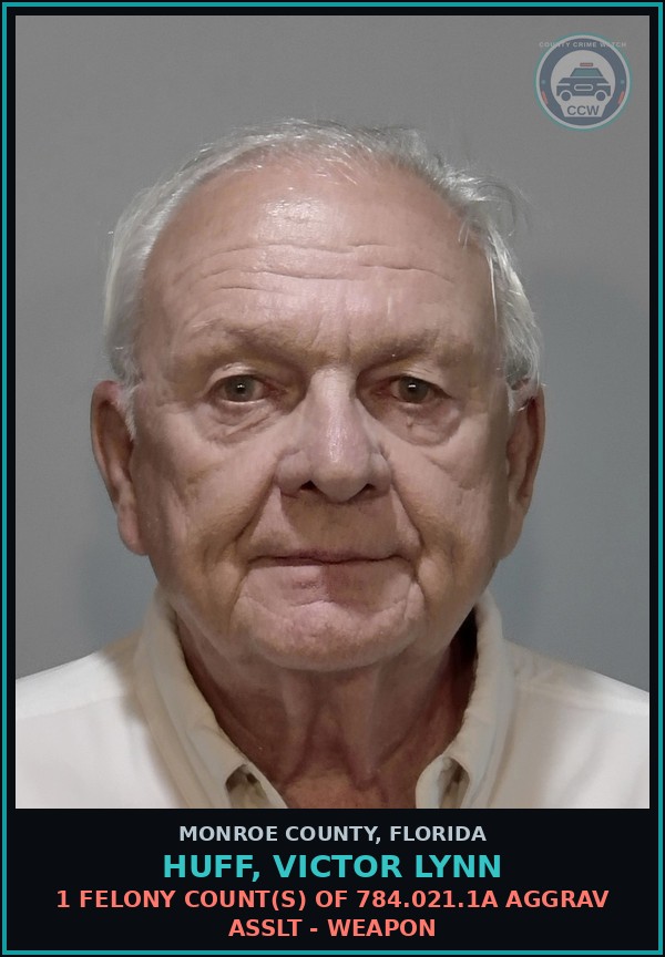 Booking mugshot of HUFF, VICTOR LYNN in Monroe County