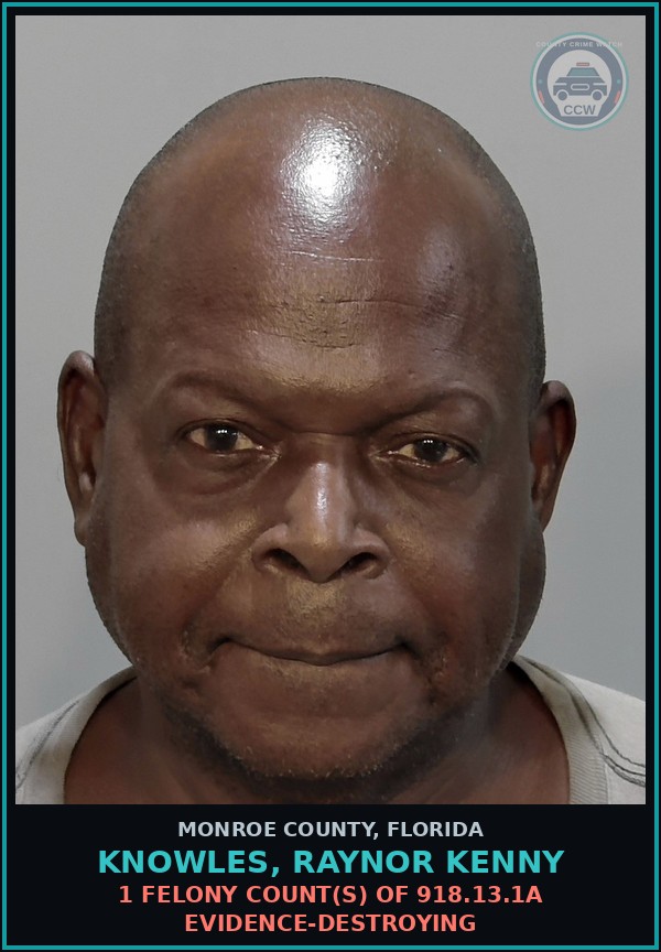 Booking mugshot of KNOWLES, RAYNOR KENNY in Monroe County