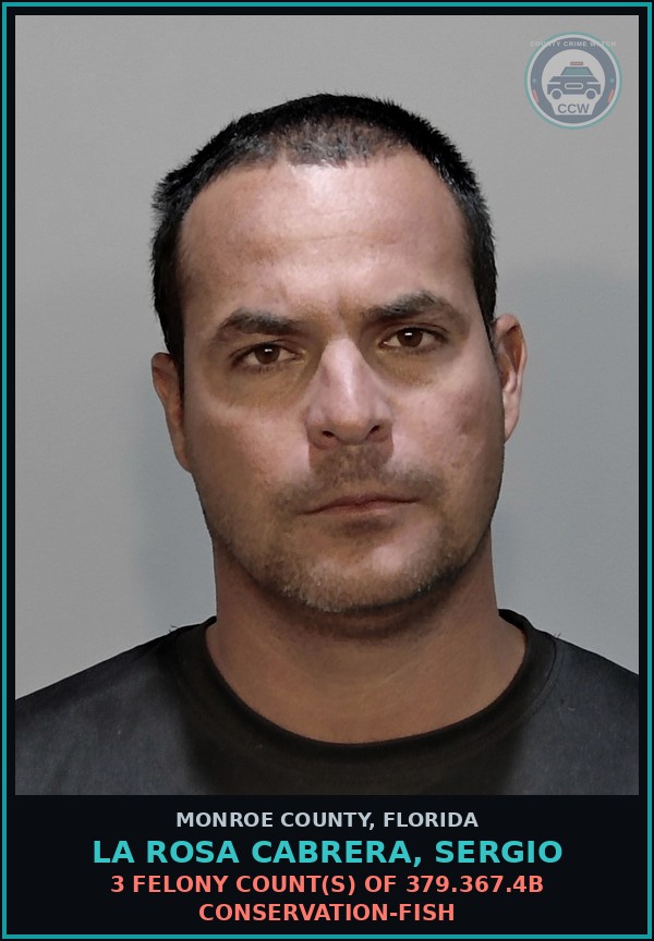 Booking mugshot of LA ROSA CABRERA, SERGIO in Monroe County
