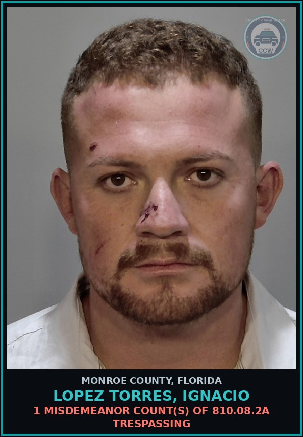 Booking mugshot of LOPEZ TORRES, IGNACIO in Monroe County