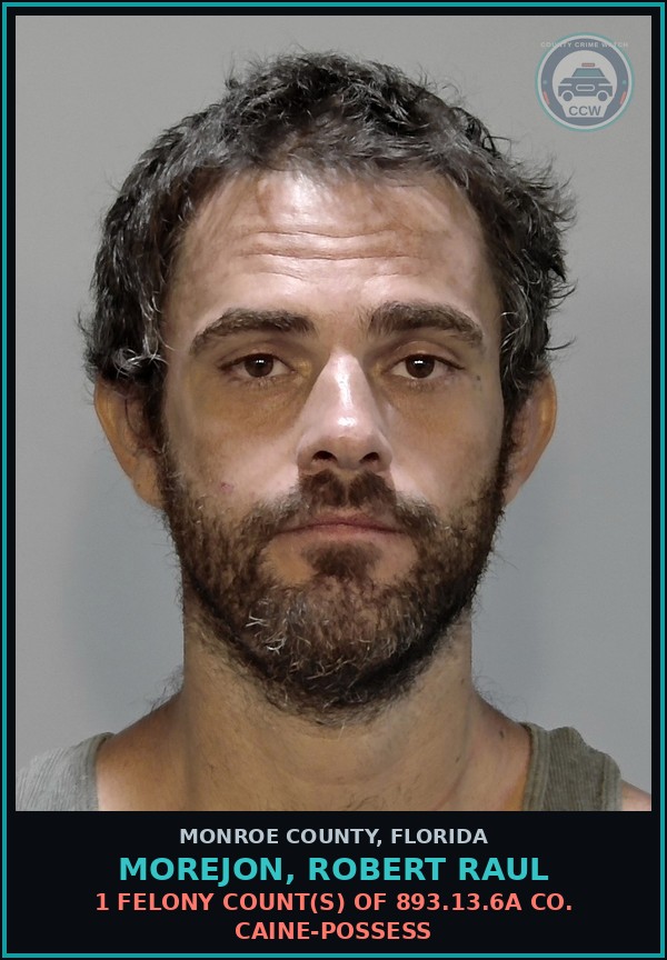 Booking mugshot of MOREJON, ROBERT RAUL in Monroe County