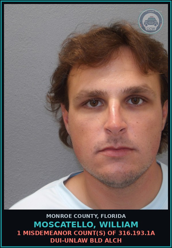 Booking mugshot of MOSCATELLO, WILLIAM in Monroe County