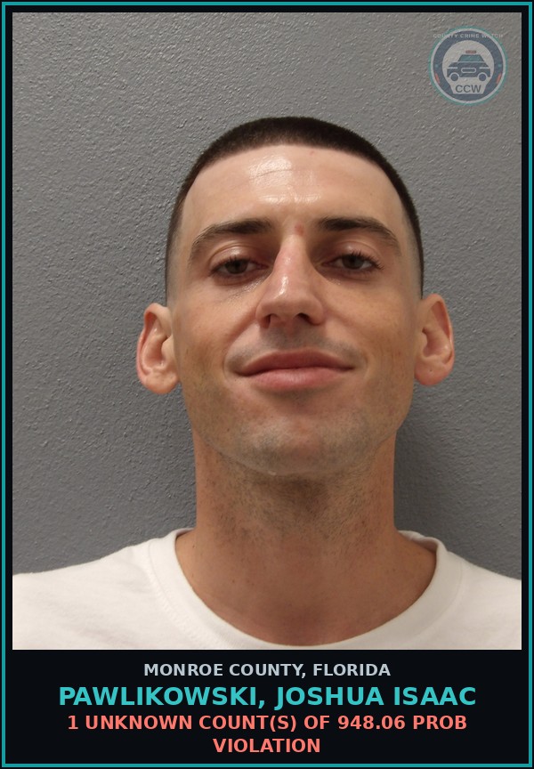 Booking mugshot of PAWLIKOWSKI, JOSHUA ISAAC in Monroe County