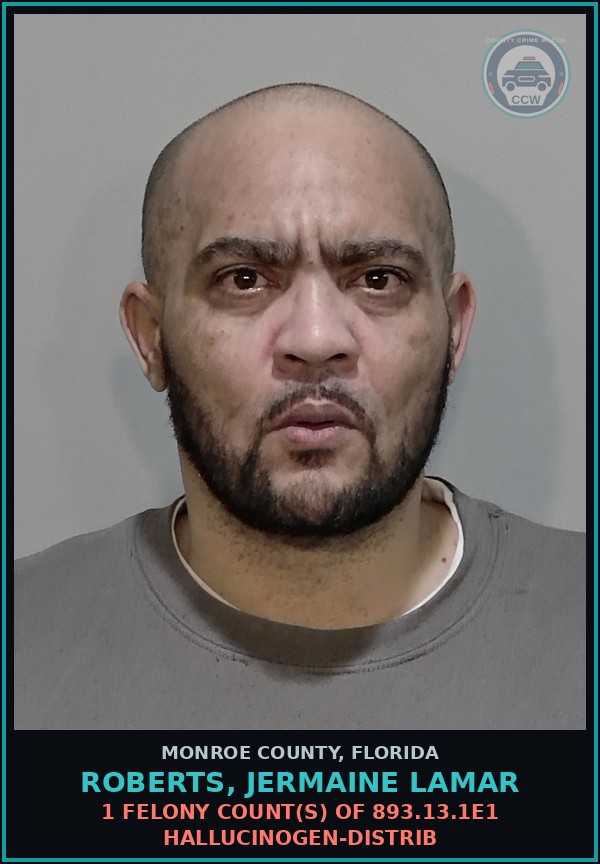 Booking mugshot of ROBERTS, JERMAINE LAMAR in Monroe County