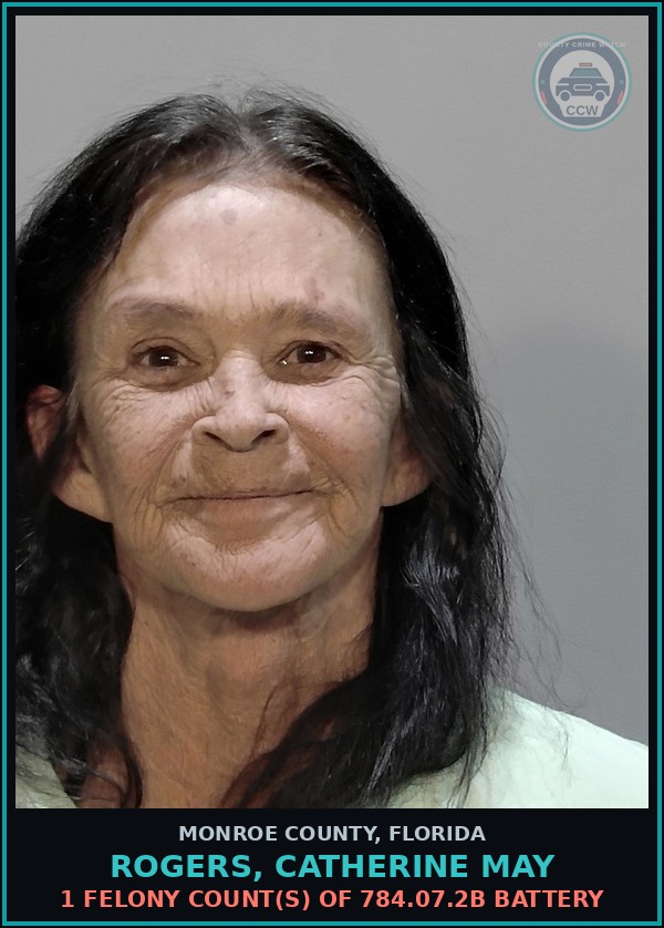 Booking mugshot of ROGERS, CATHERINE MAY in Monroe County