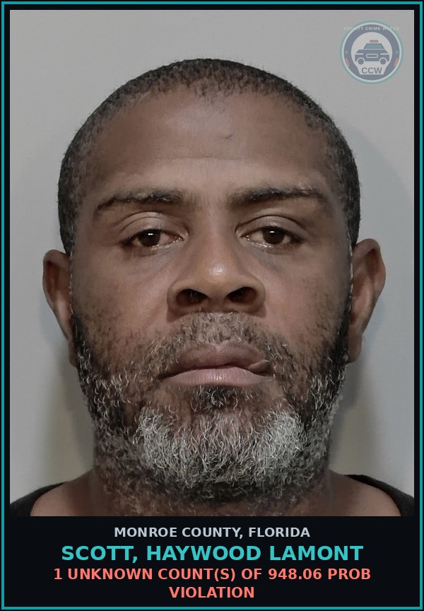 Booking mugshot of SCOTT, HAYWOOD LAMONT in Monroe County