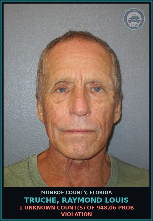 Booking mugshot of TRUCHE, RAYMOND LOUIS in Monroe County