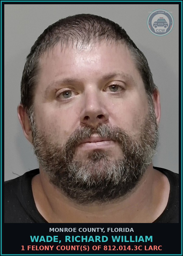 Booking mugshot of WADE, RICHARD WILLIAM in Monroe County