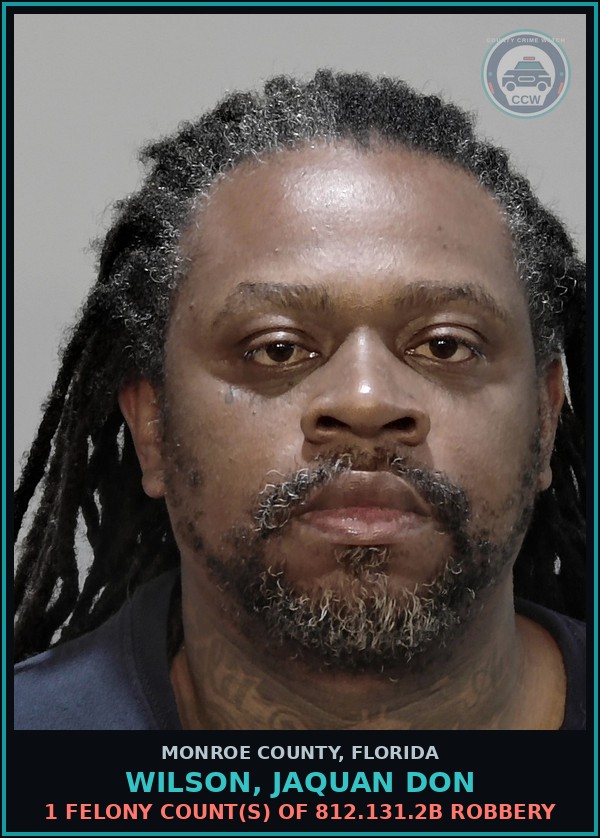 Booking mugshot of WILSON, JAQUAN DON in Monroe County
