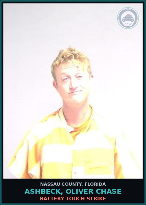 Booking mugshot of ASHBECK, OLIVER CHASE in Nassau County
